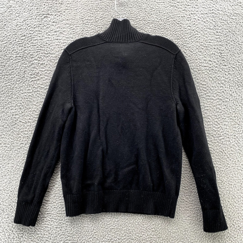 Banana Republic Sweater Adult Small Black Merino Wool 1/4 Button Up Knit Women's - Picture 6 of 10